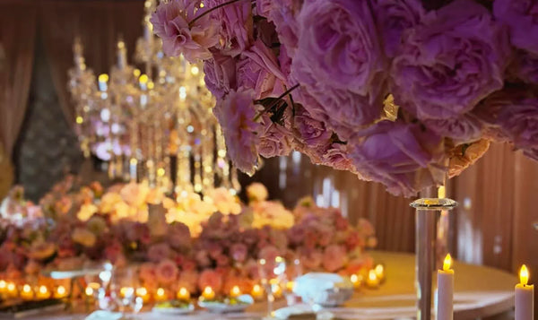 Wedding flowers and candlelight at Avana Venue